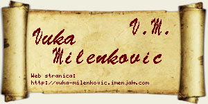 Vuka Milenković vizit kartica